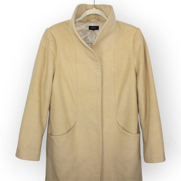 Medium QUINCE Italian Wool Cocoon Coat Heather Macadamia - Picture 5 of 16